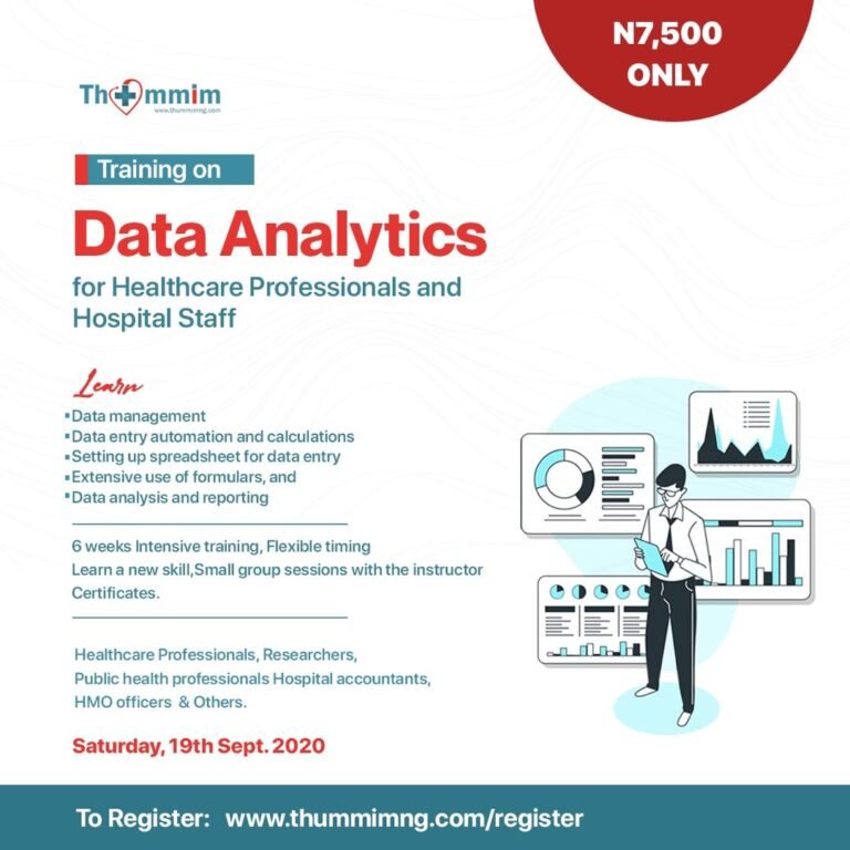 Data Analysis Using Microsoft Excel For Healthcare Professionals And Hospital Staff