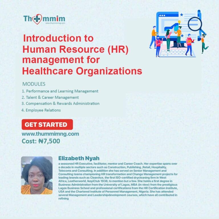 Introduction to Human Resource (HR) Management for Healthcare Organizations