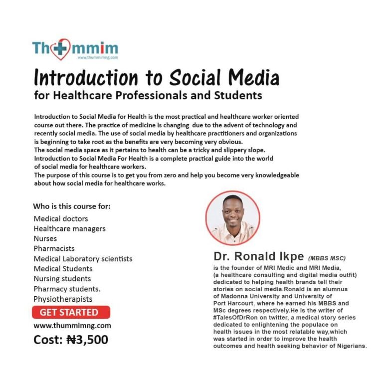 Introduction to Social Media for Healthcare Professionals and Students