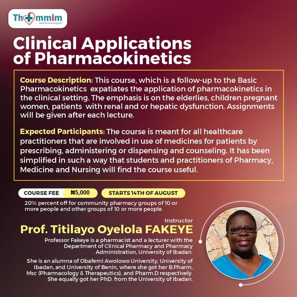 Clinical Applications Of Pharmacokinetics