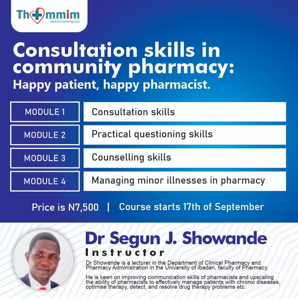 Consultation skills for community Pharmacy